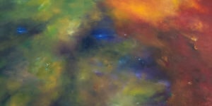 Detail of Greer's painting "Celestial Dream"
