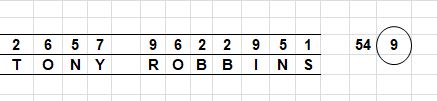 Tony Robbins numerology chart