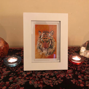 Tiger print 5x7 framed