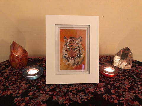 Tiger print 5x7 framed