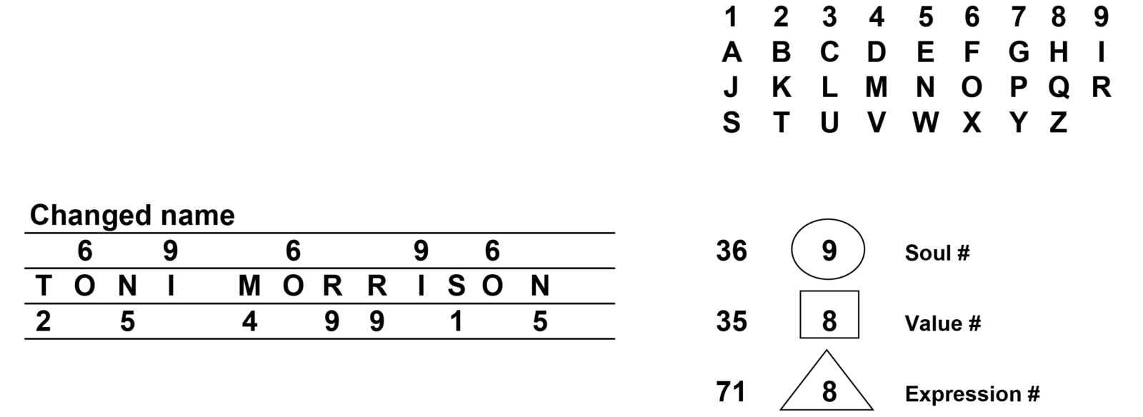 Toni Morrison Numerology Chart