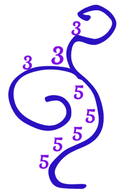 squiggle throat blue with numbers